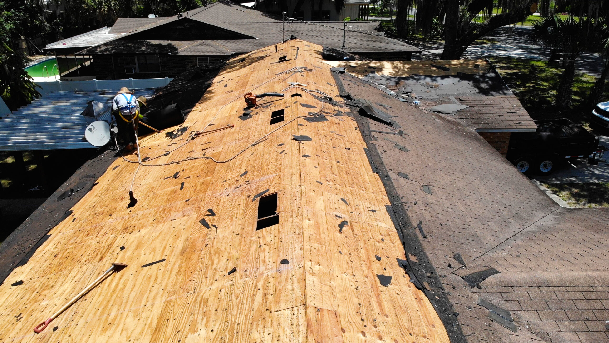 Roofing replacement project